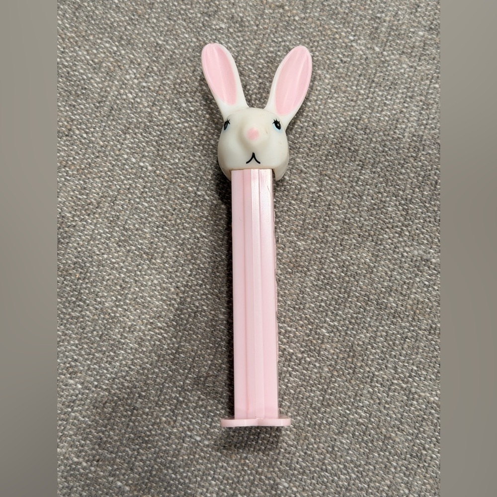 PEZ Easter Bunny Dispenser Pink White Made in Slovenia